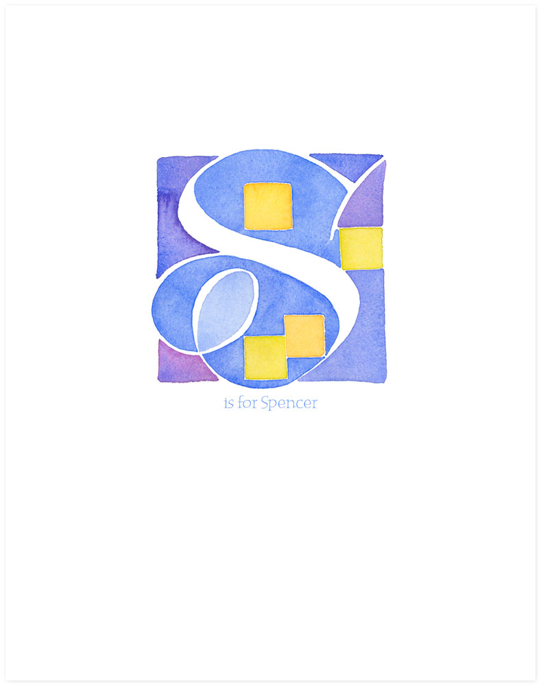 S is for... Illuminated Letter Print by Melissa Dinwiddie