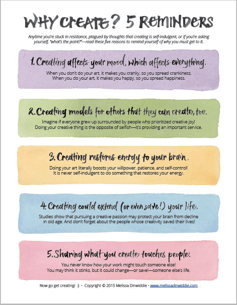 Why Create? 5 Reminders - Poster
