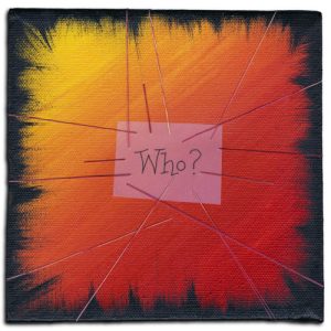 Who? - mixed media canvas by Melissa Dinwiddie ©2010 | Living A Creative Life