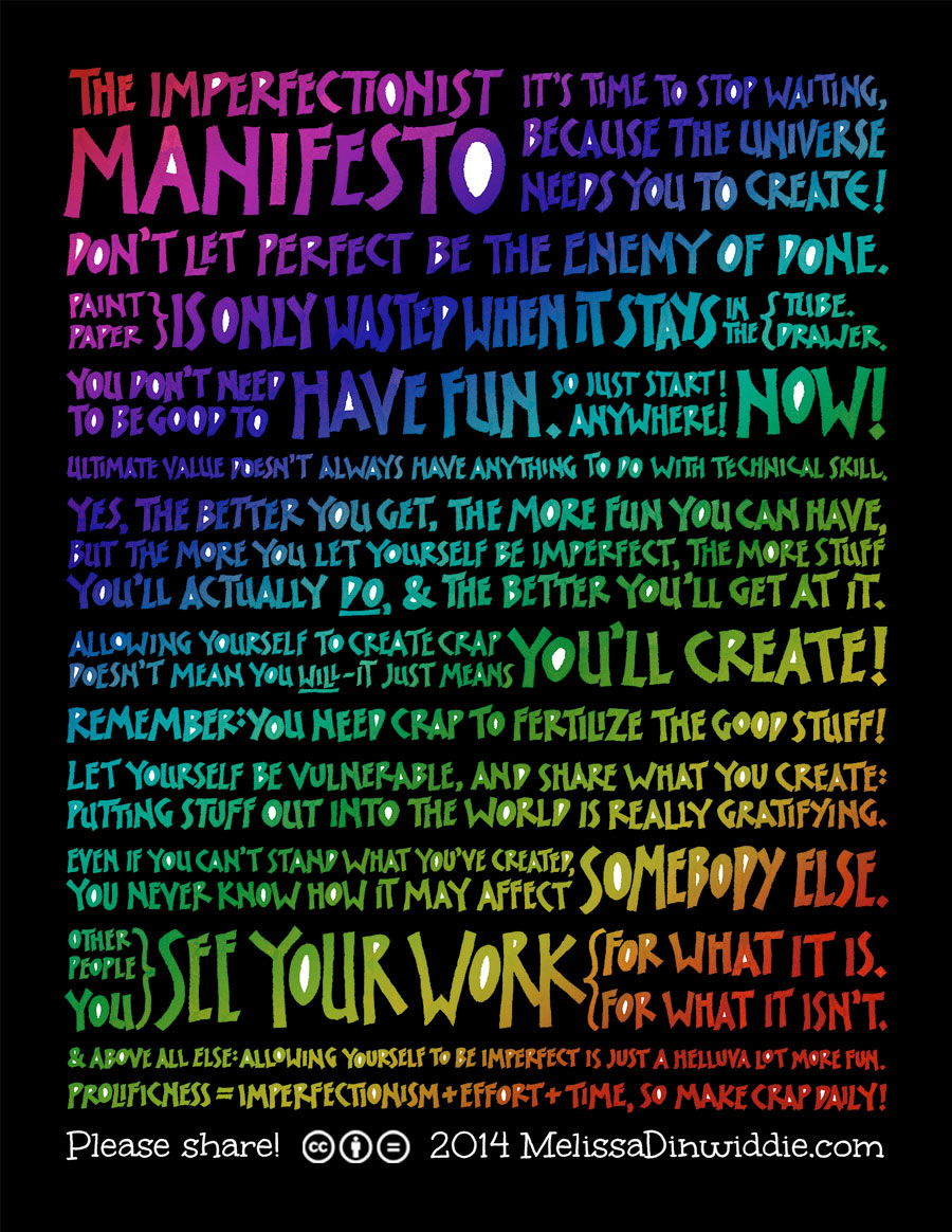 Imperfectionist Manifesto - please share this image!