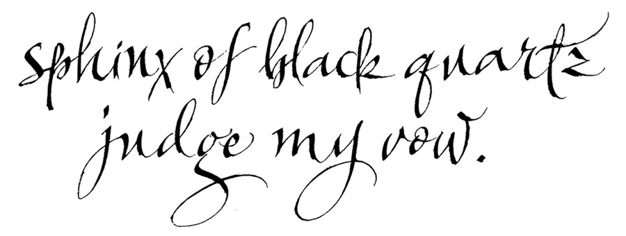 sphinx of black quartz judge my vow - an example of dancing letters with variable letter slant