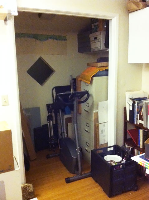 Studio closet area - after