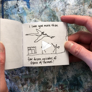 48th birthday book - screenshot of Instagram video
